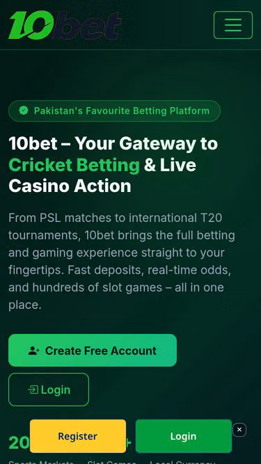 Screenshot of 10bet.cx
