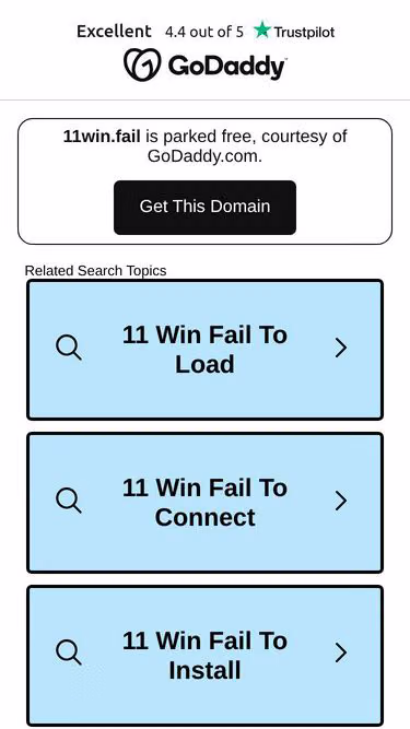 Screenshot of 11win.fail