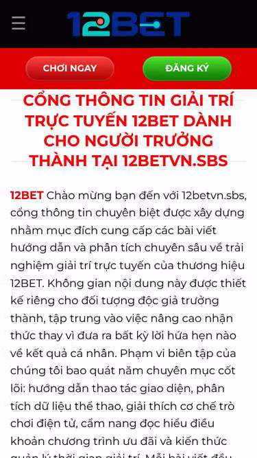Screenshot of 12betvn.sbs