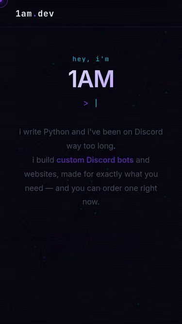 Screenshot of 1am.site