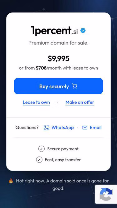 Screenshot of 1percent.si