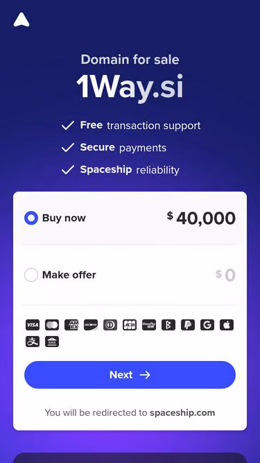 Screenshot of 1way.si