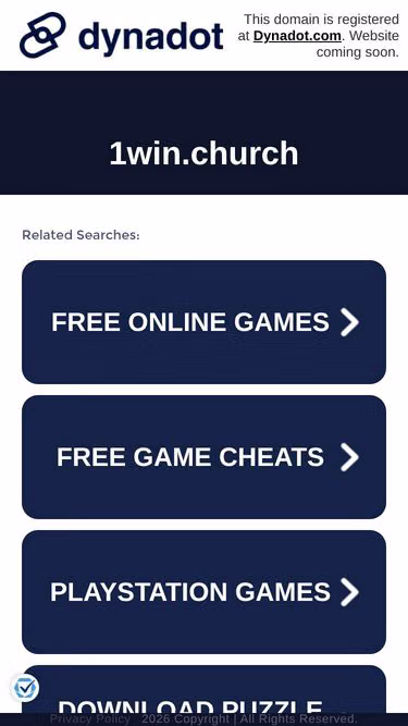 Screenshot of 1win.church