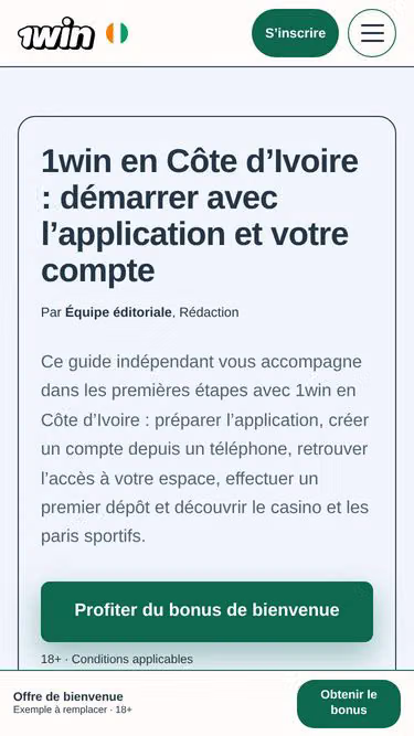 Screenshot of 1winapp.com.ci