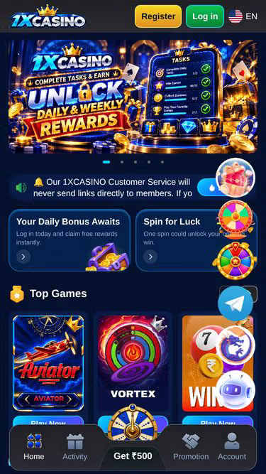 Screenshot of 1xcasino.com.pl