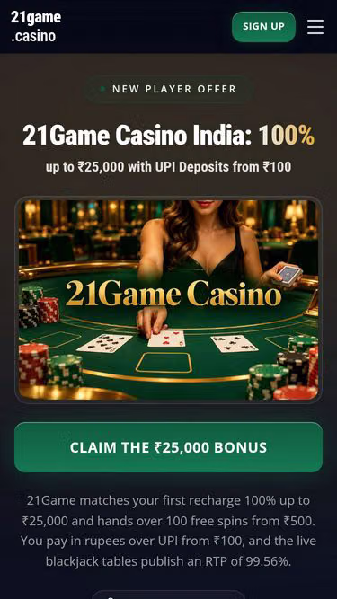 Screenshot of 21game.casino