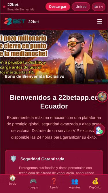Screenshot of 22betapp.ec
