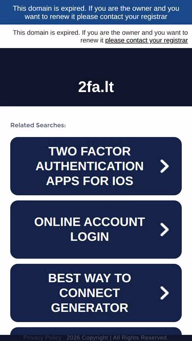 Screenshot of 2fa.lt