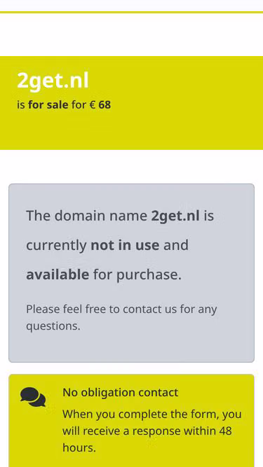 Screenshot of 2get.nl