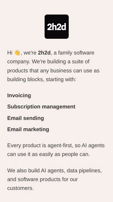 Screenshot of 2h2d.services