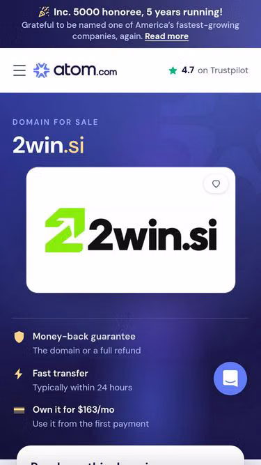 Screenshot of 2win.si