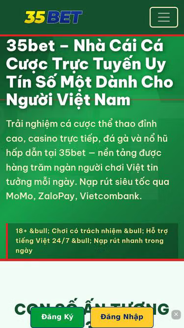 Screenshot of 35bet.tech