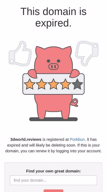 Screenshot of 3dworld.reviews
