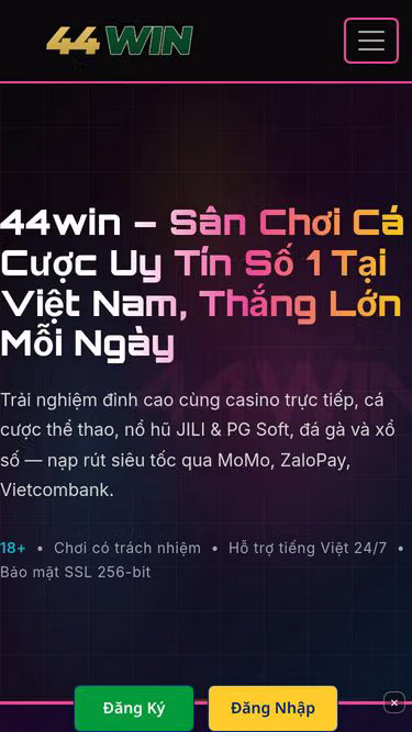 Screenshot of 44win.io