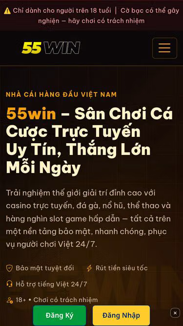 Screenshot of 55win.io
