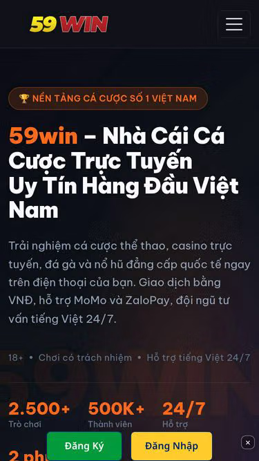 Screenshot of 59win.io