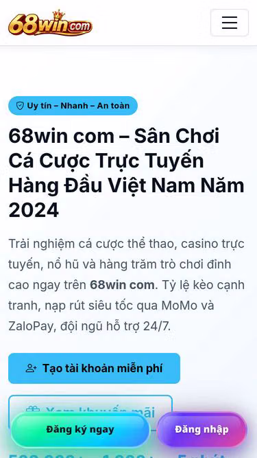 Screenshot of 68wincom.wine