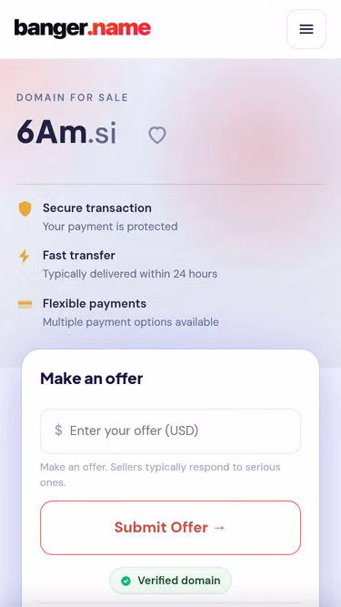 Screenshot of 6am.si