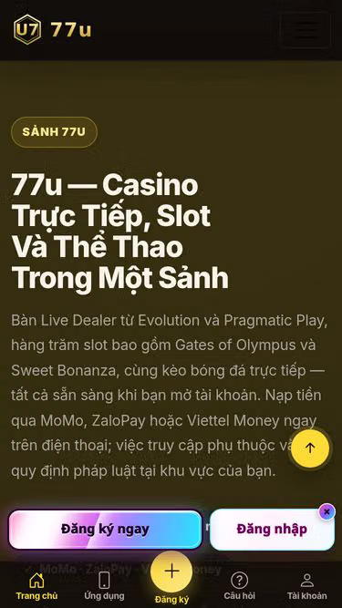 Screenshot of 77u.asia