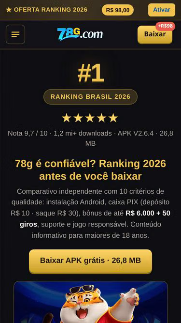 Screenshot of 78g.bet