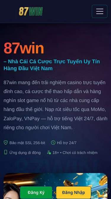 Screenshot of 87win.best