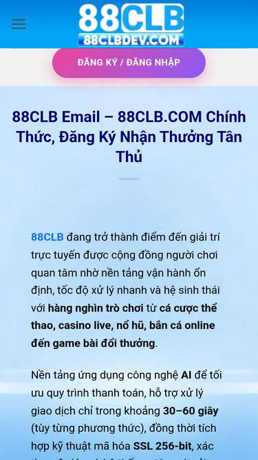 Screenshot of 88clb.email