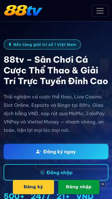 Screenshot of 88tv.vu