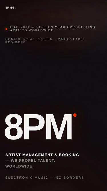 Screenshot of 8pm.agency