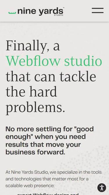 Screenshot of 9yards.studio