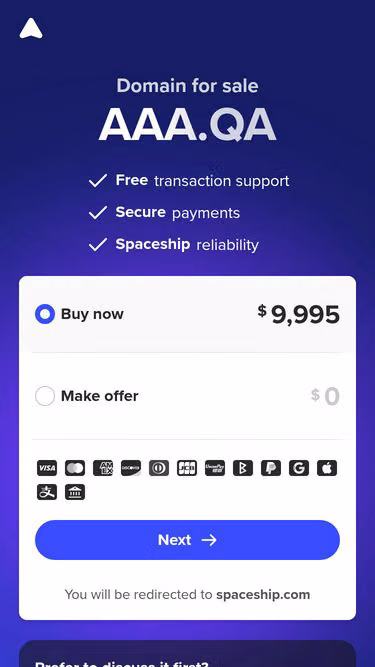 Screenshot of aaa.qa