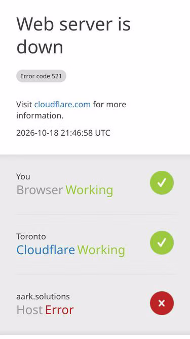 Screenshot of aark.solutions