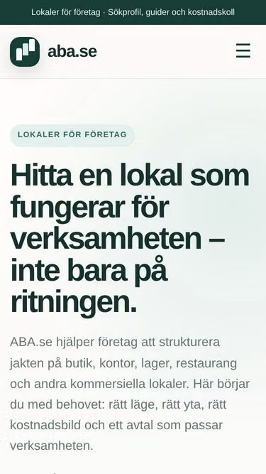 Screenshot of aba.se