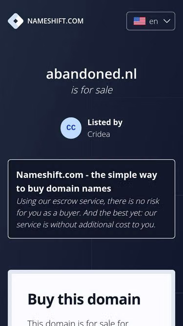 Screenshot of abandoned.nl