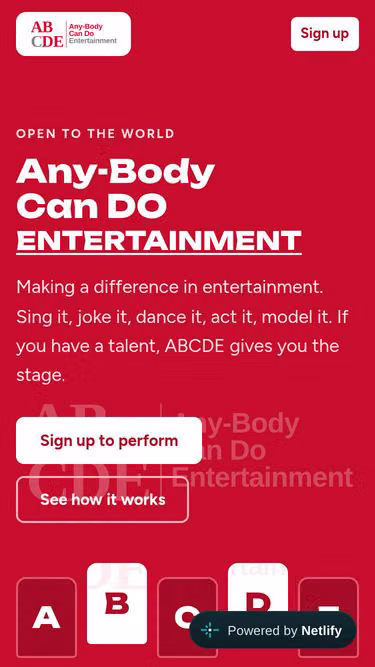 Screenshot of abcde.ng