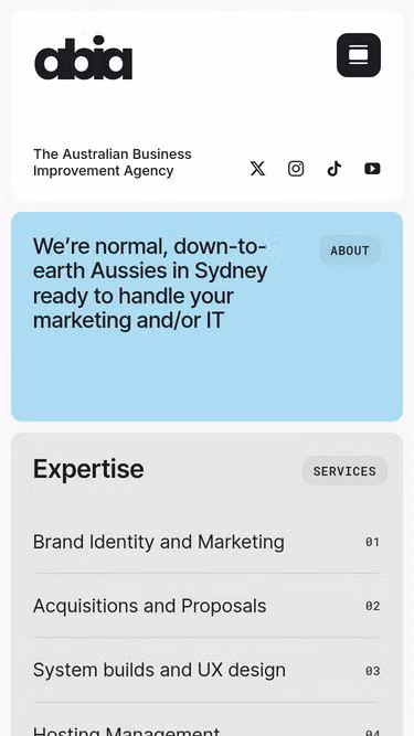 Screenshot of abia.solutions