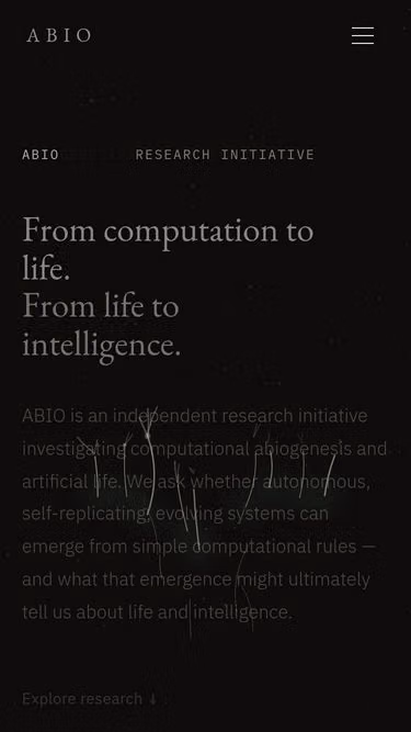 Screenshot of abio.life