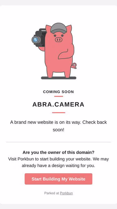 Screenshot of abra.camera