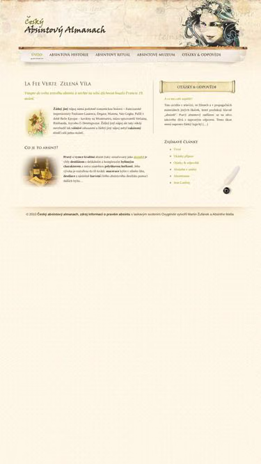 Screenshot of absinthe.cz