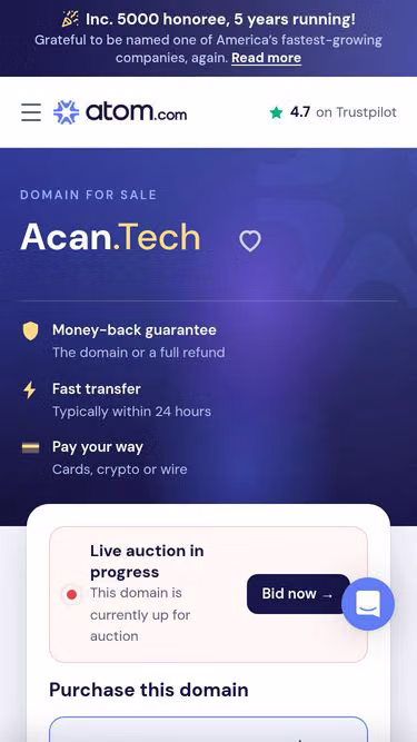 Screenshot of acan.tech