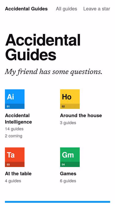 Screenshot of accidental.info