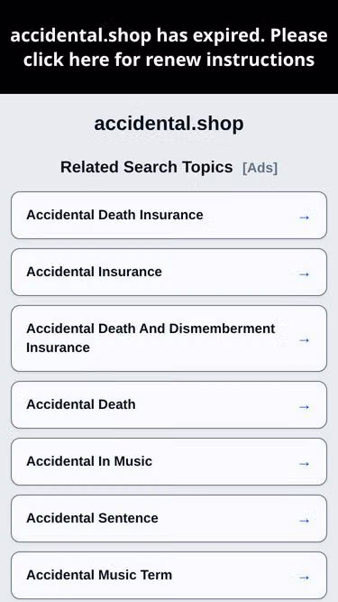 Screenshot of accidental.shop