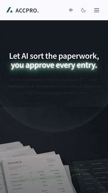 Screenshot of accpro.ai