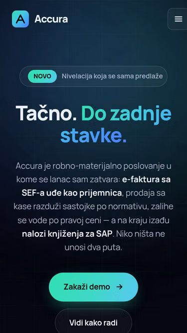 Screenshot of accura.rs