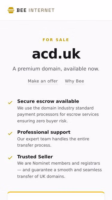 Screenshot of acd.uk
