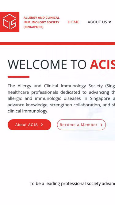 Screenshot of acis.org.sg