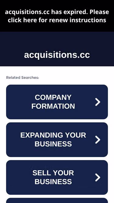 Screenshot of acquisitions.cc