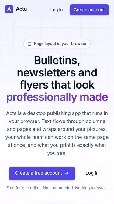 Screenshot of acta.pub
