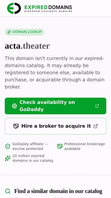 Screenshot of acta.theater