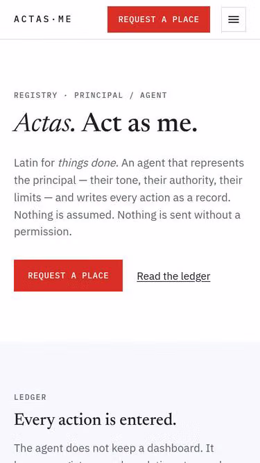 Screenshot of actas.me