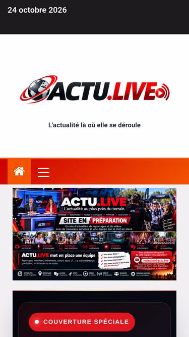 Screenshot of actu.live